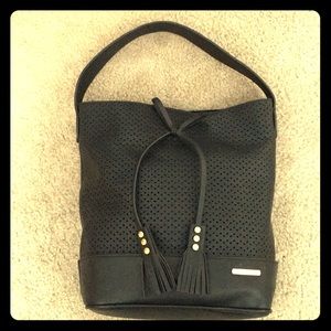Like Dreams Chic Black Leather Shoulder Bag
